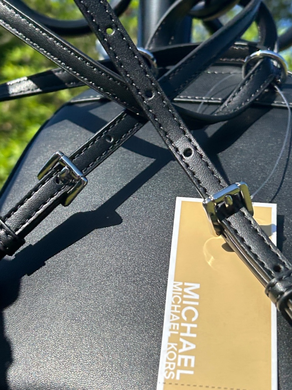 NWT $398 Michael Kors extra small CONVERTIBLE backpack, black - Picture 11 of 16
